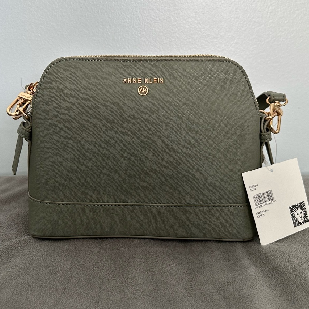 NWT Anne Klein Olive Green Crossbody Bag